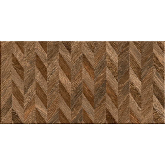 WOOD ESPIGA CUERO 30x60 πλακάκι τοίχου ματ όψη ξύλου καφέ